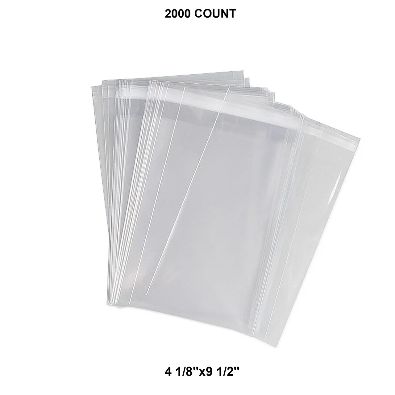 Heavy Duty Self-Sealing Bags with Lip 4 1/8" x 9 1/2" 1.6 mil Strength